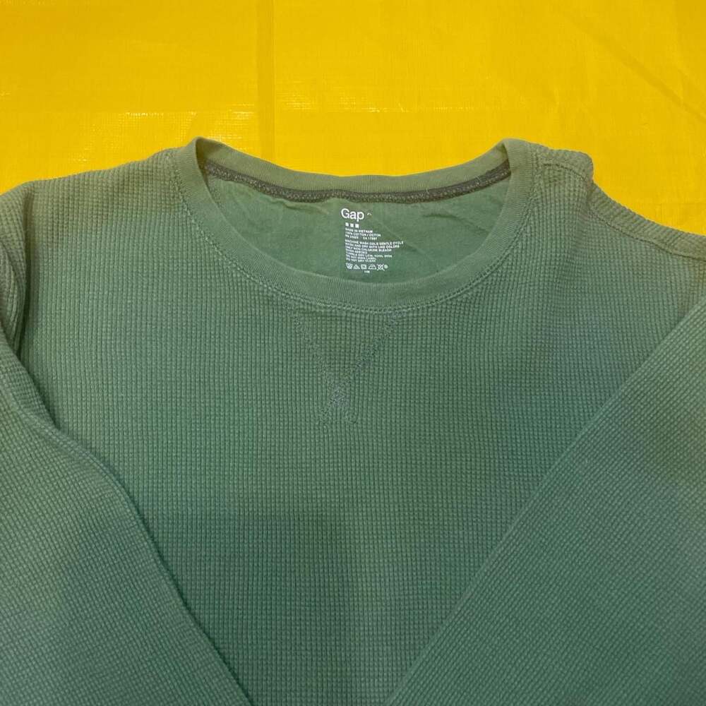 Gap Thermal Solid Long Sleeve Shirt in New Grass Green